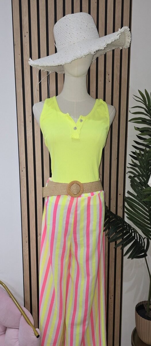 Top jaune fluo